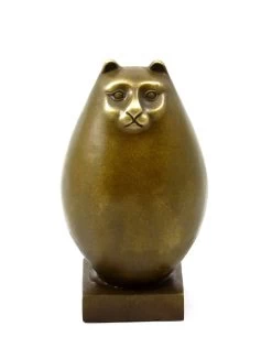 Modern Art Bronze Statue - Fat Cat - Signed Fernando Botero -Salvador Dali Shop 322 559300aaed6c89