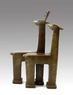 Modern Art- Animal Sculpture - Deer Couple - Signed, Milo 11 Modern Art- Animal Sculpture - Deer Couple - Signed, Milo -Salvador Dali Shop 326 659300ab129e4a