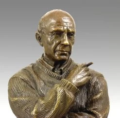 Modern Art Sculpture- Picasso Bust- Signed Juno
