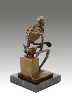 Modern Bronze Statue - Skeleton The Thinker After Rodin By Milo -Salvador Dali Shop 331 359300ab30e4ab