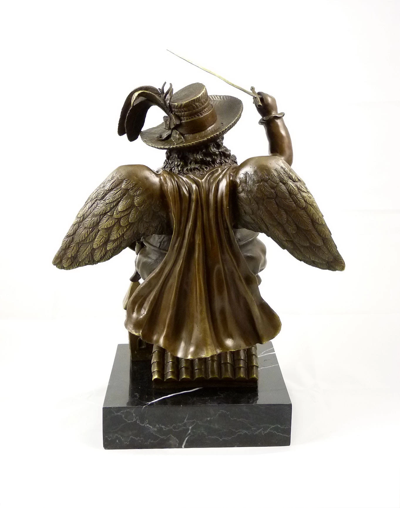 Bronze Sculpture - Archangel With Black Hat - Signed F. Botero 2 Bronze Sculpture - Archangel With Black Hat - Signed F. Botero - Image 2