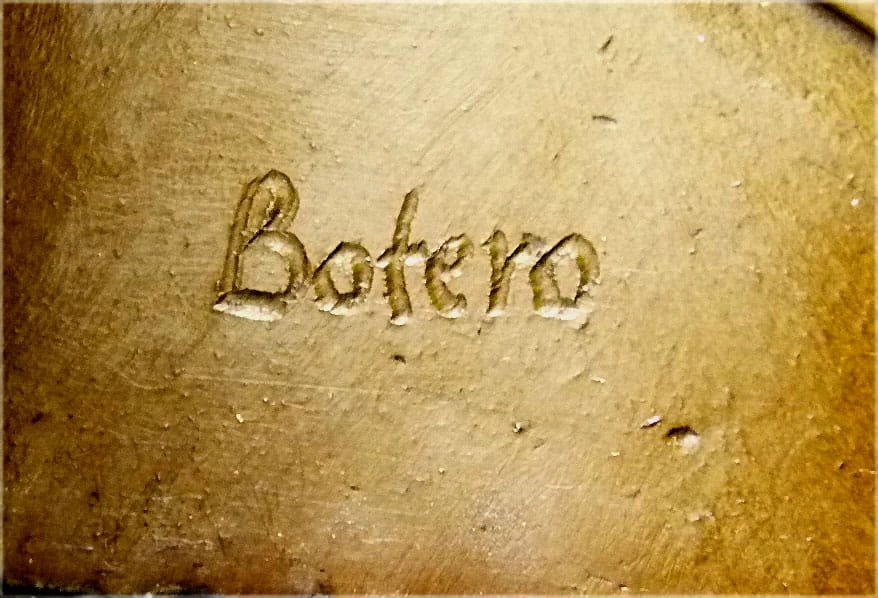 Bronze Sculpture - Archangel With Black Hat - Signed F. Botero 5 Bronze Sculpture - Archangel With Black Hat - Signed F. Botero - Image 5