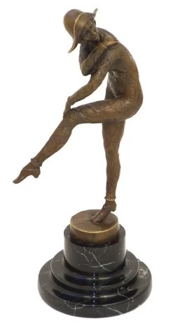 Art Deco Bronze Signed Chiparus - Dance Of Harlequinade -Salvador Dali Shop 33 559300a1a44578