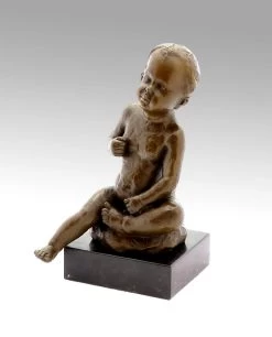 Wilhelm Lehmbruck Bronze - Sitting Boy - Signed 1910