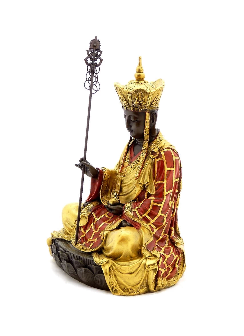 Buddha Bronze Figure Hand-painted, Signed Milo 5 Buddha Bronze Figure Hand-painted, Signed Milo - Image 5