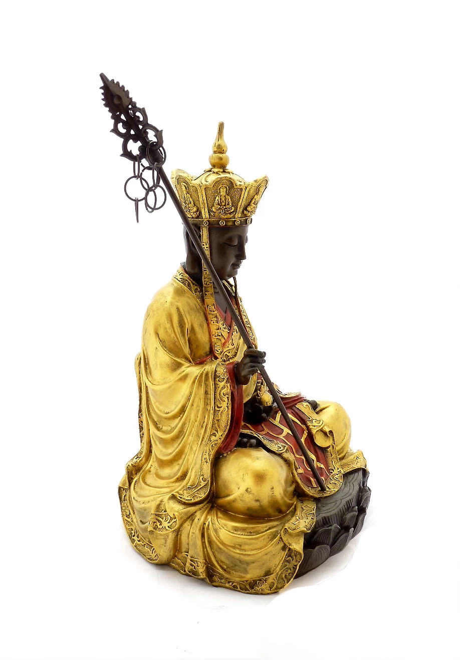 Buddha Bronze Figure Hand-painted, Signed Milo 7 Buddha Bronze Figure Hand-painted, Signed Milo - Image 7