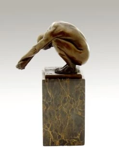 Abstract Bronze Sculpture - Dive - Signed Milo