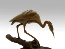 Animal Sculpture Bird - Heron Bronze On A Branch - Signed Milo -Salvador Dali Shop 362 359300ac7f2c1f