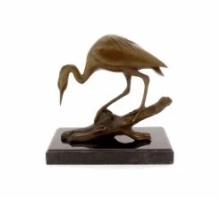 Animal Sculpture Bird - Heron Bronze On A Branch - Signed Milo -Salvador Dali Shop 362 559300ac82c2b5