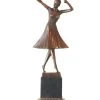 Art Deco Bronze Dancer Statue By Chiparus On Marble Base