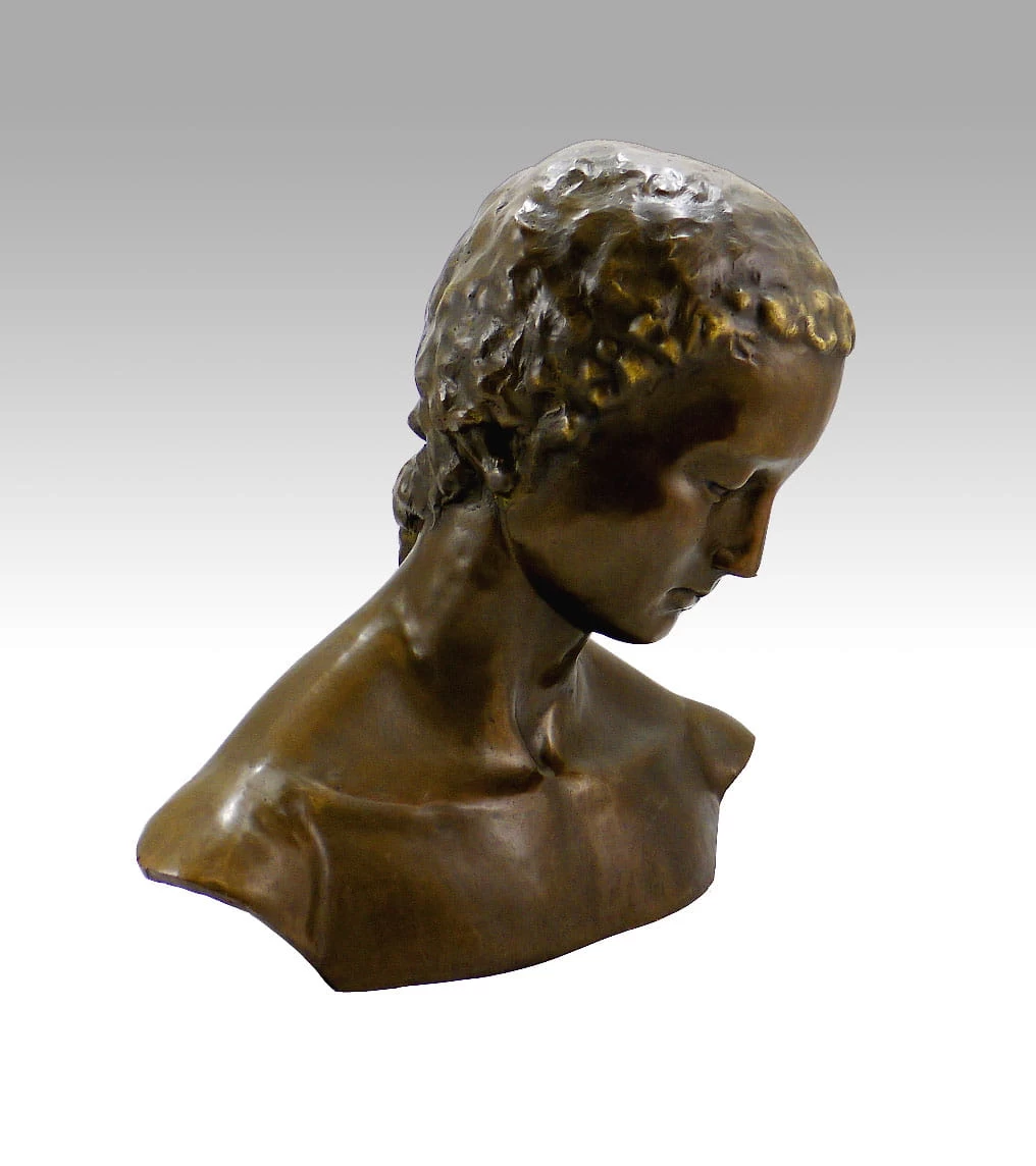 Modern Art - Inclined Head Of A Woman, Signed Wilhelm Lehmbruck 2 Modern Art - Inclined Head Of A Woman, Signed Wilhelm Lehmbruck - Image 2