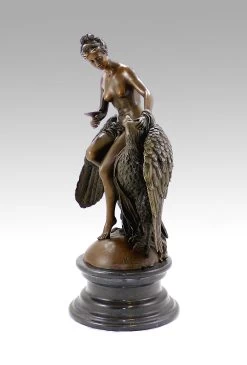 Art Nouveau Sculpture - Virgin With Eagle - After L. C. Buhot