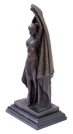 Art Deco Bronze Dancer By D.H. Chiparus - Antinea -Salvador Dali Shop 38 359300a1c1fd37