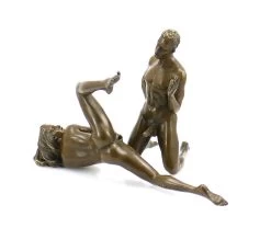 Erotic Bronze "Lustful Lovers Having Sex" 2 Pieces, Sign. J.Pato -Salvador Dali Shop 392 559300ad957f62