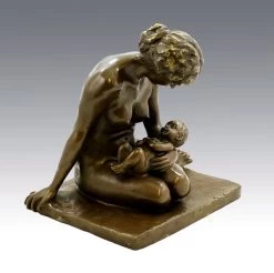 Modern Art Sculpture - Mother And Child (1907) - Sign. Lehmbruck