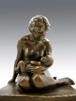 Modern Art Sculpture - Mother And Child (1907) - Sign. Lehmbruck -Salvador Dali Shop 395 859300adb1b154