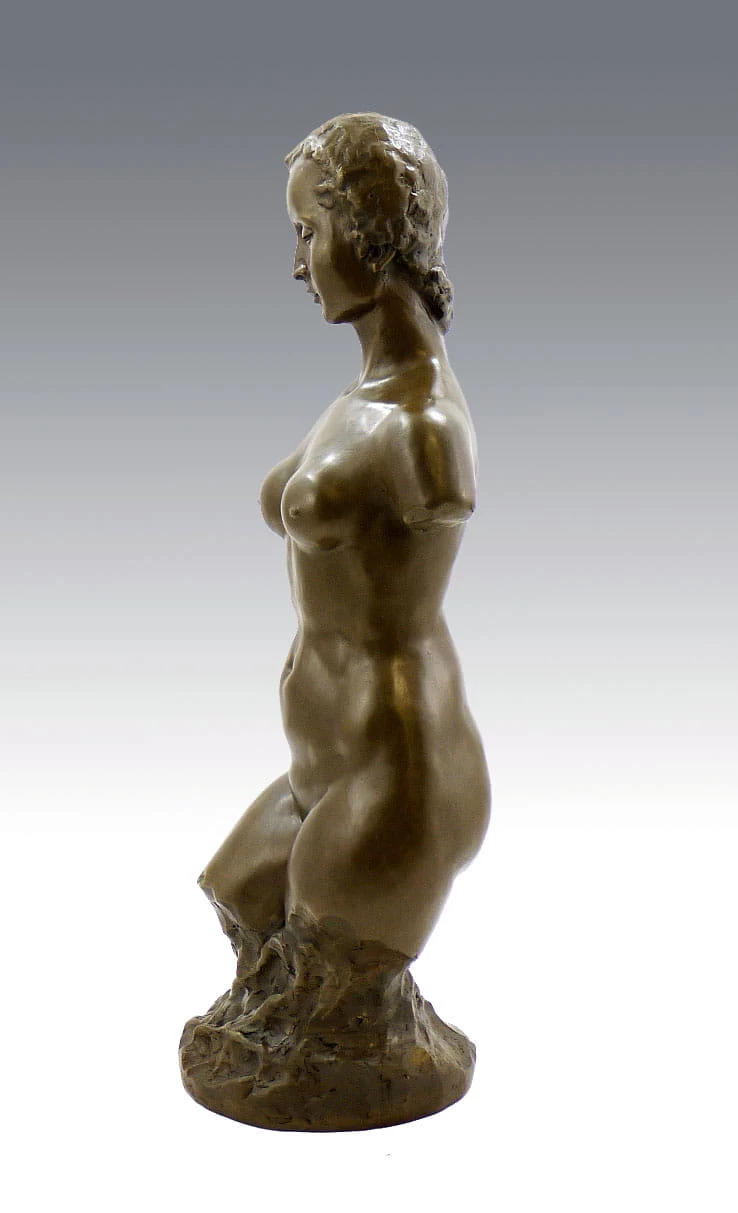 Bronze Statue - Small Female Torso (1910), Signed W. Lehmbruck 2 Bronze Statue - Small Female Torso (1910), Signed W. Lehmbruck - Image 2