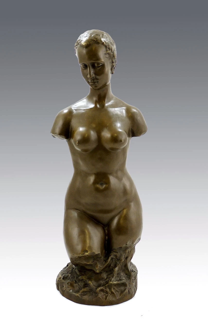 Bronze Statue - Small Female Torso (1910), Signed W. Lehmbruck 8 Bronze Statue - Small Female Torso (1910), Signed W. Lehmbruck - Image 8