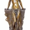 Art Deco Bronze Egyptian Girl On Marblebase Signed Milo