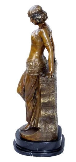 Art Deco Bronze Egyptian Girl On Marblebase Signed Milo -Salvador Dali Shop 39 459300a1cb8da6