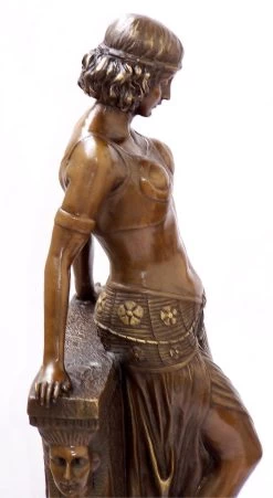 Art Deco Bronze Egyptian Girl On Marblebase Signed Milo -Salvador Dali Shop 39 659300a1ce5821