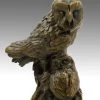 Animal Bronze Sculpture - Two Owls - Signed By Milo
