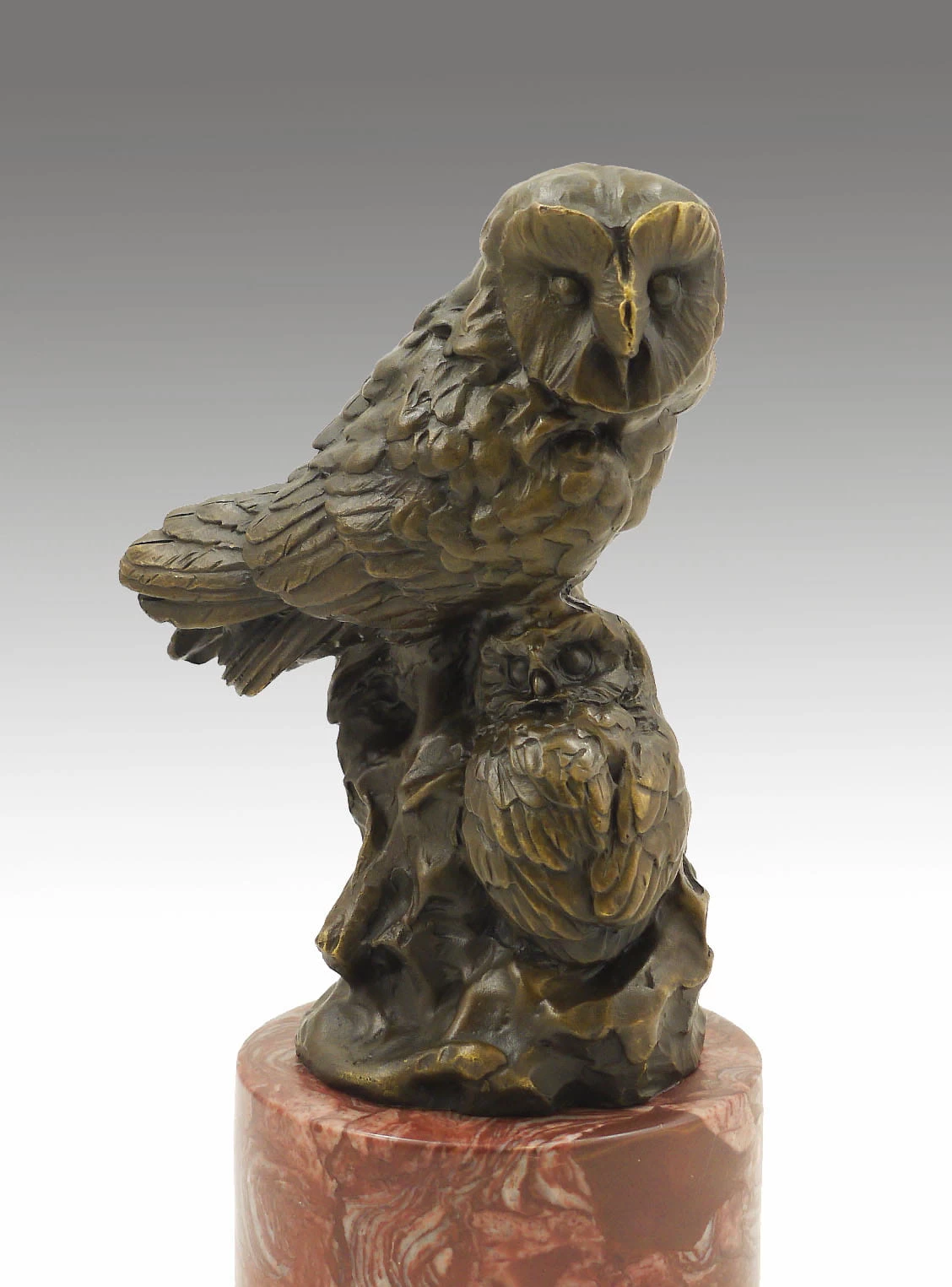 Animal Bronze Sculpture - Two Owls - Signed By Milo 2 Animal Bronze Sculpture - Two Owls - Signed By Milo - Image 2