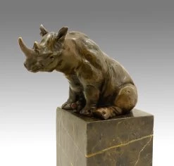 Abstract Animal Sculpture - Sitting Rhino - Signed Milo -Salvador Dali Shop 402 359300adf6577e