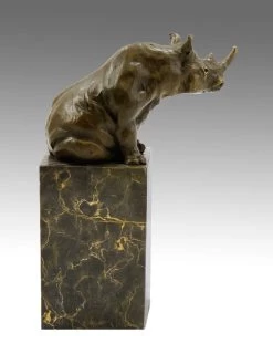 Abstract Animal Sculpture - Sitting Rhino - Signed Milo -Salvador Dali Shop 402 459300adf79f47