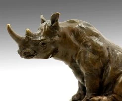 Abstract Animal Sculpture - Sitting Rhino - Signed Milo -Salvador Dali Shop 402 659300adfa9c6a