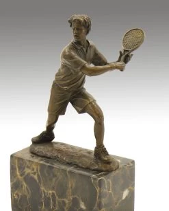 Bronze Cup On Marble Base - Tennis Player - Signed Milo -Salvador Dali Shop 407 359300ae1de7a4