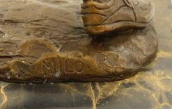 Bronze Cup On Marble Base - Tennis Player - Signed Milo -Salvador Dali Shop 407 559300ae2132f6