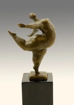 Modern Art Bronze - Chubby Female Dancer - Signed Milo