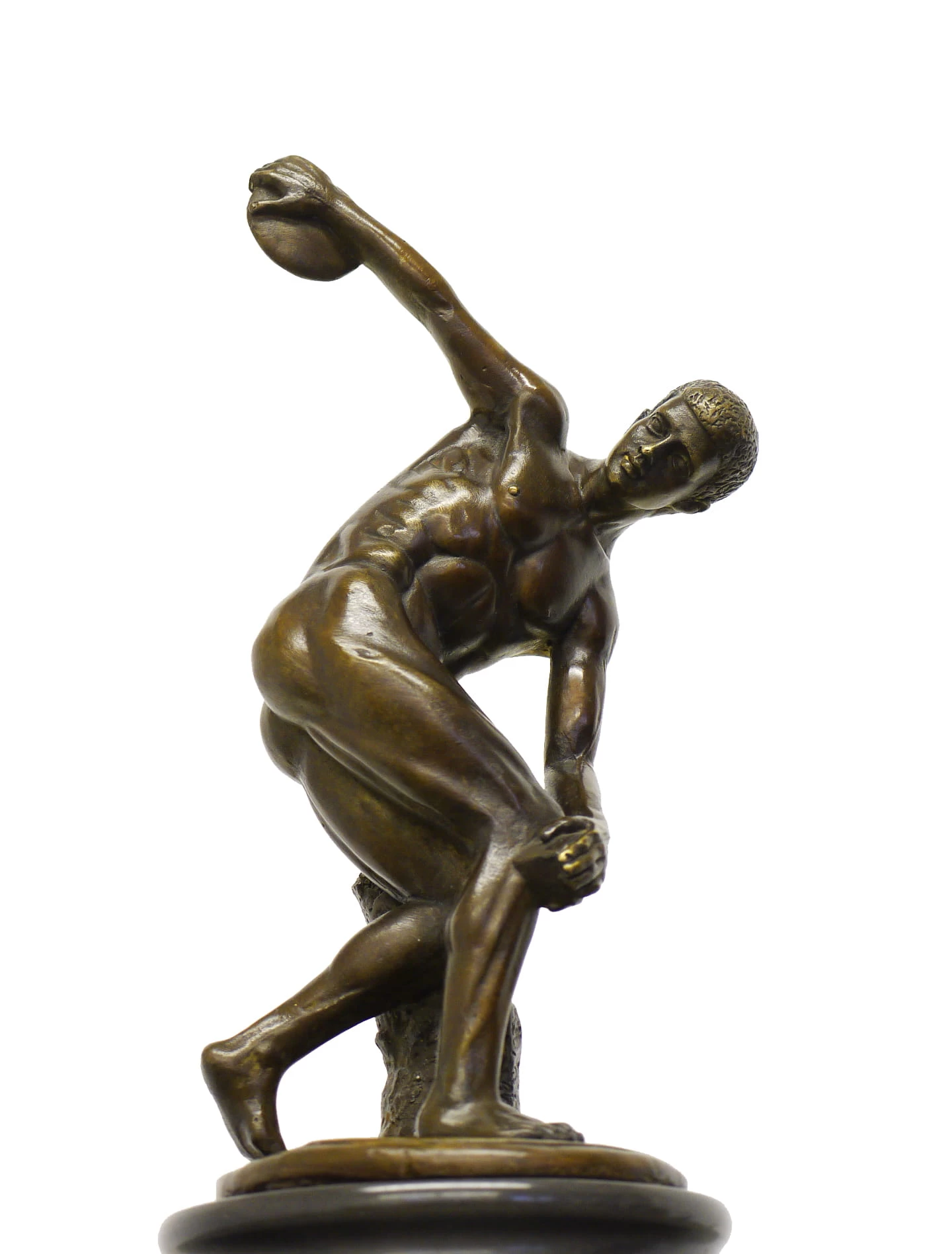 Mythology Bronze Discobolus, Signed Myron 3 Mythology Bronze Discobolus, Signed Myron - Image 3