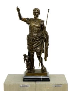 Mythology Bronze Figure - Julius Caesar, Signed Augustus