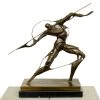 Futurism Bronze Figure - Warrior With Spear - Signed U. Boccioni