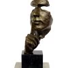 Salvador Dali Silence - Modern Bronze Sculpture - Homage To S. Dali, Signed