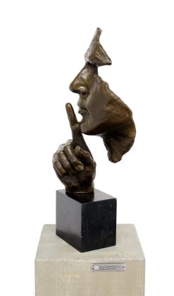 Salvador Dali Silence - Modern Bronze Sculpture - Homage To S. Dali, Signed -Salvador Dali Shop 461 359300b03af9a3