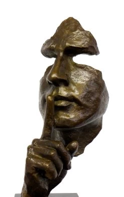 Salvador Dali Silence - Modern Bronze Sculpture - Homage To S. Dali, Signed -Salvador Dali Shop 461 459300b03c6e1c