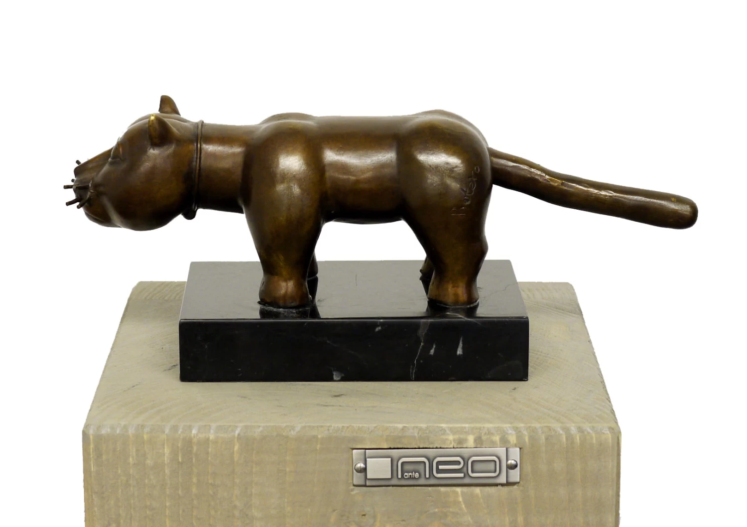 Modern Art Animal Bronze - El Gato, Signed F. Botero 2 Modern Art Animal Bronze - El Gato, Signed F. Botero - Image 2