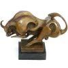 Animal Bronze - Big Bull On Marble Base - Modern Art Milo Signed