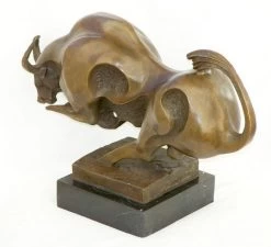 Animal Bronze - Big Bull On Marble Base - Modern Art Milo Signed -Salvador Dali Shop 46 459300a1f7c443