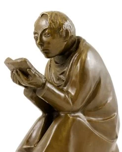 Modern Art Bronze - The Book Reader - 1936, Signed Ernst Barlach