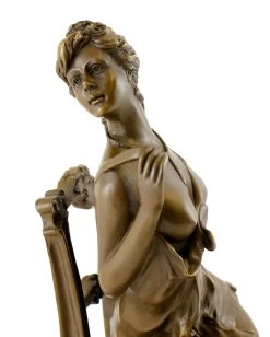 Art Deco Bronze - Dancer In Erotic Pose - Signed D.Campagne