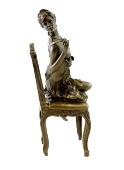 Art Deco Bronze - Dancer In Erotic Pose - Signed D.Campagne -Salvador Dali Shop 513 559300b3c4bbfd