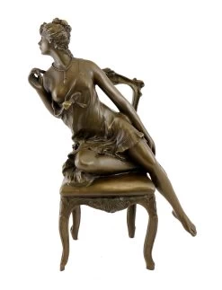Art Deco Bronze - Dancer In Erotic Pose - Signed D.Campagne -Salvador Dali Shop 513 659300b3c6aa68