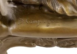 Art Deco Bronze - Dancer In Erotic Pose - Signed D.Campagne -Salvador Dali Shop 513 759300b3c838f8