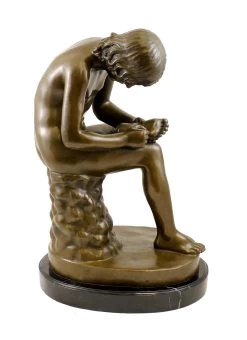 Art Nouveau Bronze Sculpture - Boy With Thorn - Signed Milo -Salvador Dali Shop 514 459300b3ce9cf2