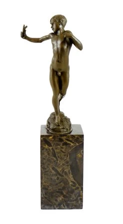 Small Male Nude Bronze - Boy With Catapult - Signed Milo 12 Small Male Nude Bronze - Boy With Catapult - Signed Milo -Salvador Dali Shop 515 659300b3db8198