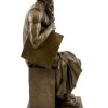 Bronze Figure - The Moses Of Michelangelo - Signed Michelangelo